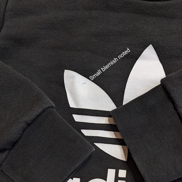 Adidas Kids Sweater 2T black child long sleeve outdoor boys girls unisex crew - Picture 12 of 12